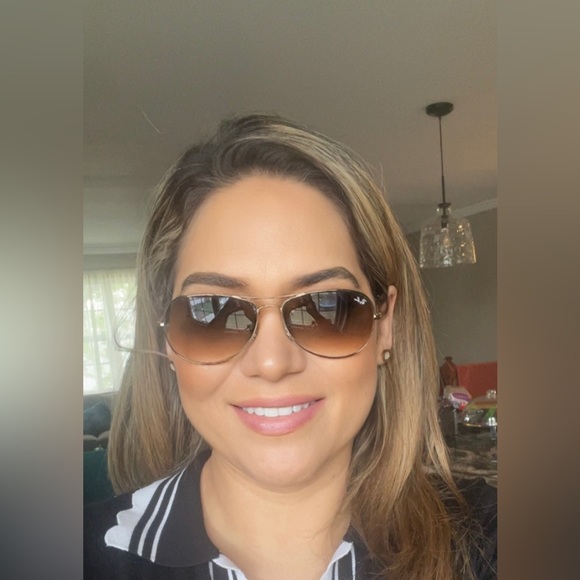 Ray-Ban cockpit lift brown gold frame - Picture 4 of 6